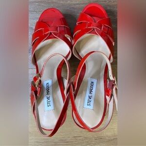 Steve Madden Bold Red Strappy Sandals